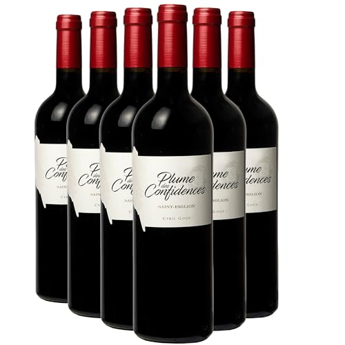 Plume des Confidences Saint-Emilion Rotwein 2017 - g.U. - Bordeaux Frankreich - Rebsorte Cabernet Sauvignon, Merlot - 6x75cl von Generisch