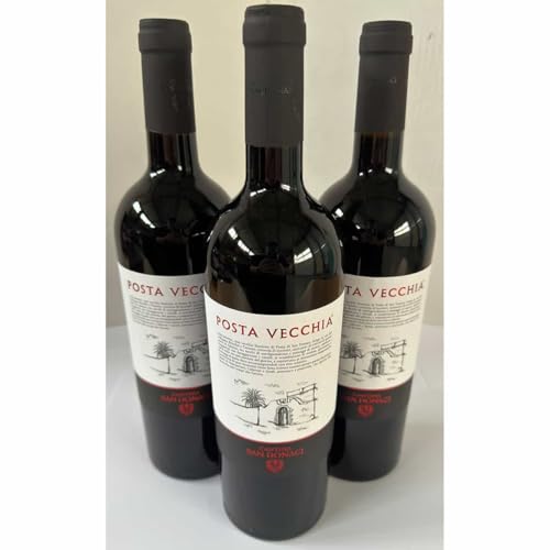 San Donaci, "Posta Vecchia" Rosso Salento IGP 2018, Rotwein aus Italien, 750 ml, 3er-Set von Generisch