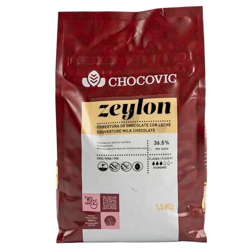 Premium Milch-Schokolade 1,5 kg Kuvertüre zum Schmelzen & Backen - Schokoladen-Drops mit 36,5% Kakao - Choco-Chips ideal für Schoko-Fondue, Brunnen, Formen und für Dubai-Schokolade (Großpackung) von Generisch