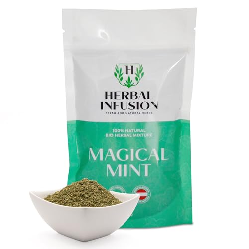 HERBAL INFUSION Magical Mint sanfte Kräutermischung - Tabakersatz Kräuter Mix aus Minze, Königskerze und Himbeerblätter - beruhigende Herbs, naturbelassen und stängelfrei von Generisch