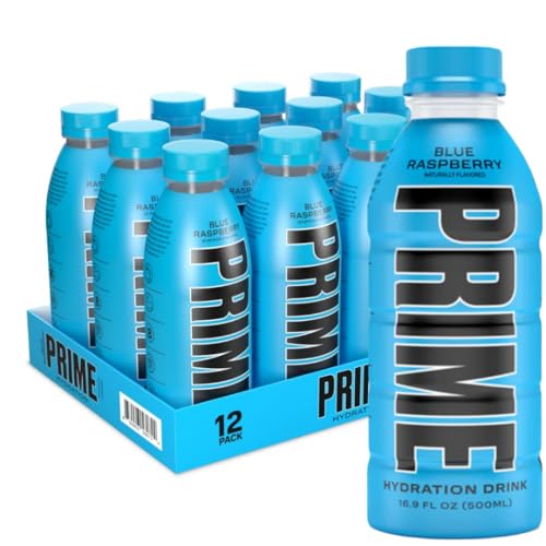 Prime Blue Raspberry Erfrischungsgetränk Hydration Lemonade,Erfrischungsgetränk mit Himbeergeschmack mit Süssungsmitteln 500 Mililiter x 12 STÜCK (Einweg) von Generisch