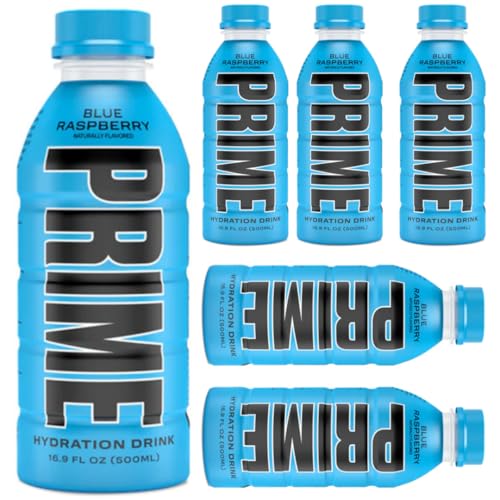 Prime Blue Raspberry Erfrischungsgetränk Hydration Lemonade,Erfrischungsgetränk mit Himbeergeschmack mit Süssungsmitteln 500 Mililiter x 6 STÜCK (Einweg) von Generisch