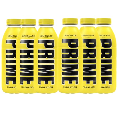 Prime Erfrischungsgetränk Hydration Lemonade, Erfrischungsgetränk mit Zitronengeschmack mit Süßungsmitteln (Einweg) 500 Mililiter x 6 STÜCK von Generisch