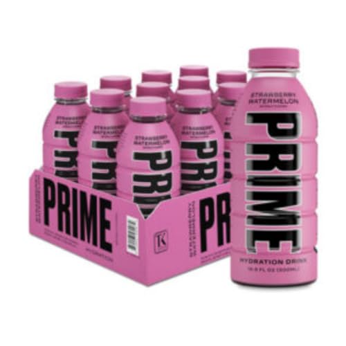 Prime Erfrischungsgetränk Hydration Lemonade, Strawberry Watermelon 500 Mililiter x 12 STÜCK (Einweg) von Generisch