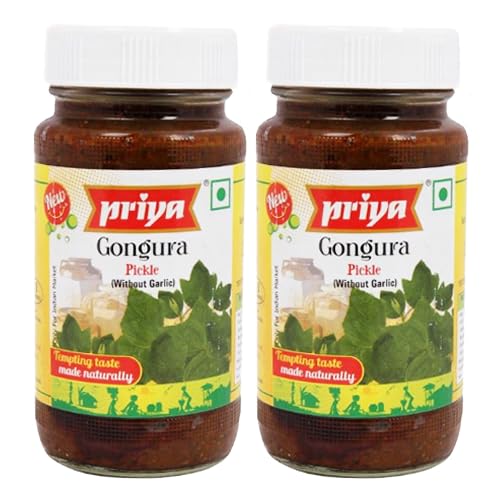 Priya Gongura Pickle ohne Knoblauch (2er-Pack x 300g) von Generisch