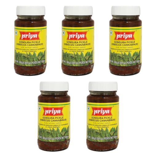 Priya Gongura Pickle ohne Knoblauch (5er-Pack x 300g) von Generisch