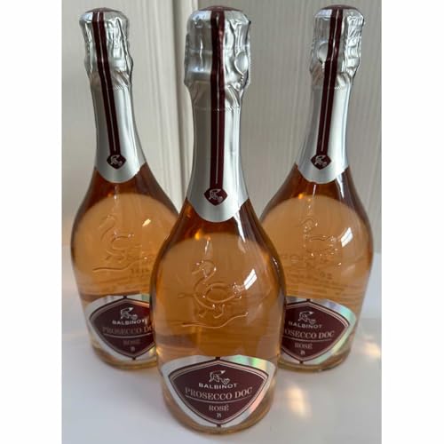 Prosecco Rosé Millesimato Brut DOC, Le Manzane/Balbinot, Rosé-Schaumwein aus Italien, 750 ml, 3er Set von Generisch