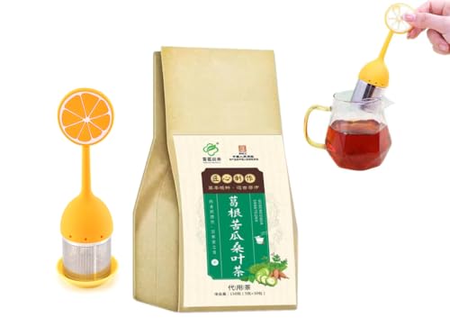 Pueraria-Balsambirnen- und Maulbeerblatt-Tee, Bring Tea Brewer, hochwertiger natürlicher Maulbeerblatt-Tee, bitterer Kürbis-Maulbeerblatt-Tee, gesunder koffeinfreier Kräutertee (1PCS) von Generisch