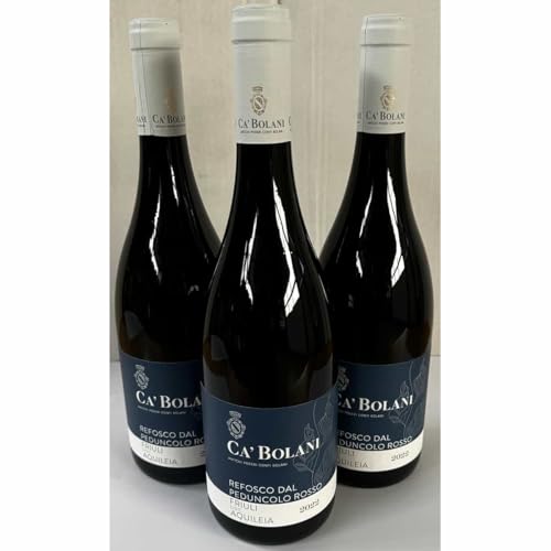 Refosco dal Peduncolo Rosso Friuli DOC Aquileia, Ca' Bolani, Rotwein aus Italien, 750 ml, 3er Set von Generisch