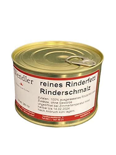 Rinderfett/Rindertalg/Rinderschmalz hausgemacht in der Dose (360gr) von LNEE