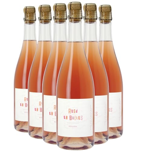 Roujou Rosé en Bulles Roséwein 2023 - Bio - französischer Wein - Sekt - Loiretal Frankreich - Rebsorte Cabernet Franc, Chenin, Chardonnay - 6x75cl von Generisch