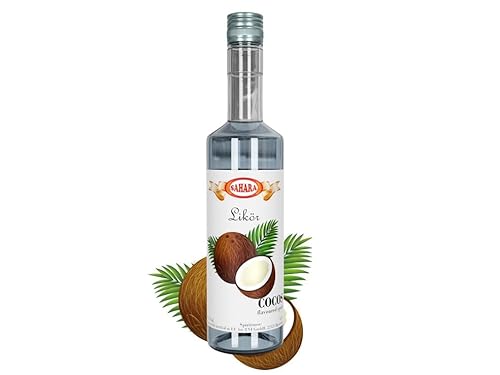 SAHARA - Kokosnuss Likör Flavoured Spirits 0,7l 24% Vol. - Kokosgeschmack Spirituose mit milder und angenehmer Süße - Exotisch & Fruchtig - Ideal für Cocktails von Generisch