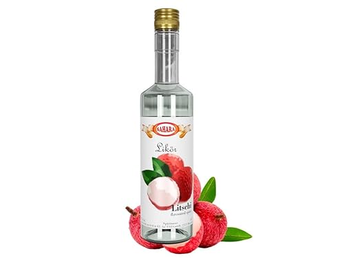 SAHARA - Litschi Likör Flavoured Spirits 0,7l 24% Vol. - Litschigeschmack Spirituose mit milder und angenehmer Süße - Exotisch, Fruchtig & Würzig - Ideal für Cocktails von Generisch