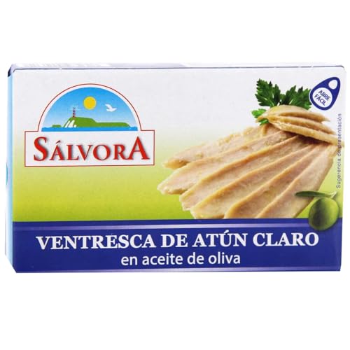 SÁLVORA Helles Thunfisch-Bauchstück in Olivenöl Dose 73 g. 9er-Pack von Generisch