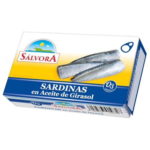 SÁLVORA Sardinen in Sonnenblumenöl 90 g. 9er-Pack von Generisch