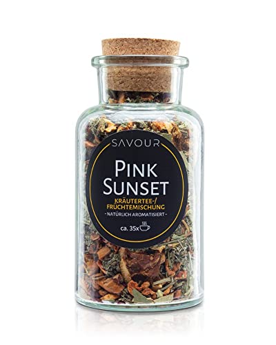 SAVOUR Kräutertee | lose Kräuterteemischung | 100% natürlich | ohne künstliche Zusätze | ergibt ca. 40 Tassen (Pink Sunset) von Generisch