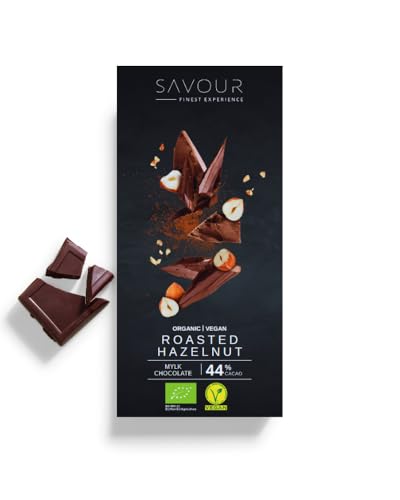 SAVOUR Schokolade | Bio, Vegan, Glutenfrei, ohne Palmöl (1 Tafel, Roasted Hazelnuts) von Generisch