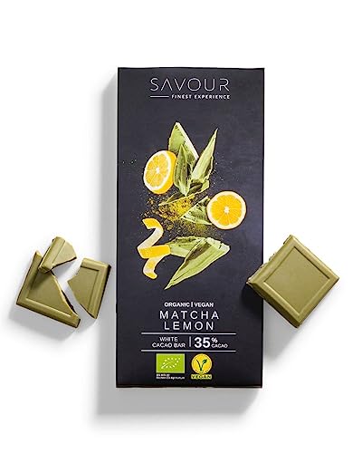 SAVOUR Schokolade | Bio, Vegan, Glutenfrei, ohne Palmöl (Matcha & Zitrone, 5 Tafeln) von Generisch