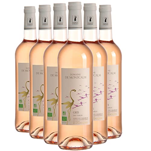 Sable de Camargue Flamant Gris Roséwein 2023 - Bio - Domaine de Montcalm - g.g.A. - Languedoc - Roussillon Frankreich - Rebsorte Grenache, Merlot, Syrah - 6x75cl von Generisch