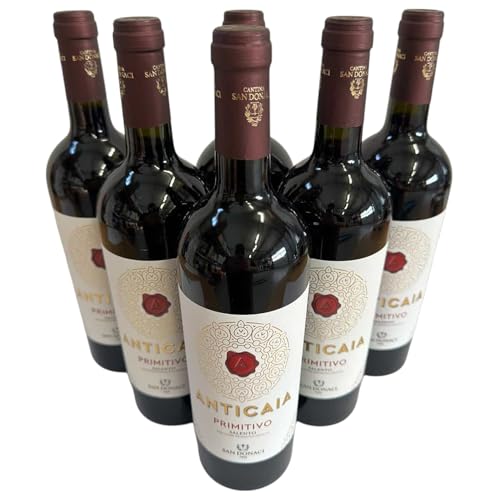 San Donaci, "Anticaia" Primitivo del Salento IGP 2023, Rotwein aus Italien, 750 ml., 6er-Set von Generisch