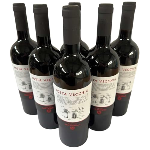 San Donaci, "Posta Vecchia" Rosso Salento IGP 2018, Rotwein aus Italien, 750 ml, 6er-Set von Generisch