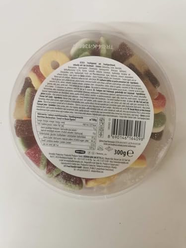 Sauer Mix, Fruchtgummi mit saurem Geschmack, Gelatinefrei, Halal, 300g von Generisch