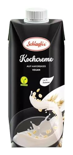 Schlagfix Kochcreme auf Haferbasis 250 ml | Sahneersatz Vegan | Hafer Creme zum Kochen für Saucen, Aufläufe, Pastagerichte, uvm. von Generisch