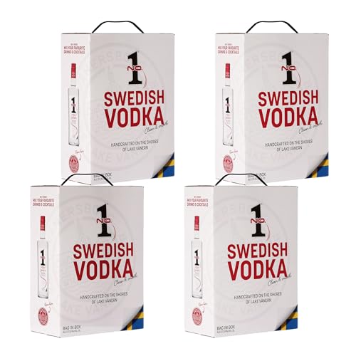 Schwedischer Vodka - No.1 - Bag-in-Box 3 L - Spirituosen – Wodka (4x3l) von Generisch