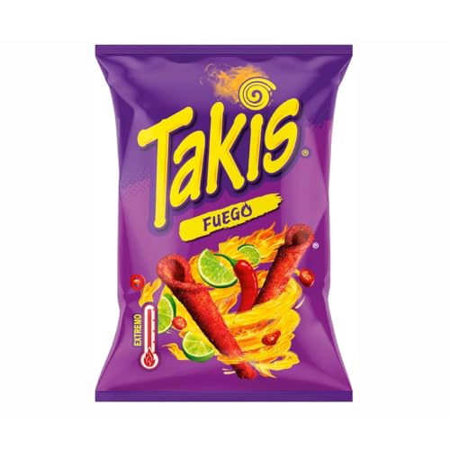 TAKIS Knusprige Maisrollen mit Limetten-Chili-Geschmack 130 g 6er-Packung von Generisch