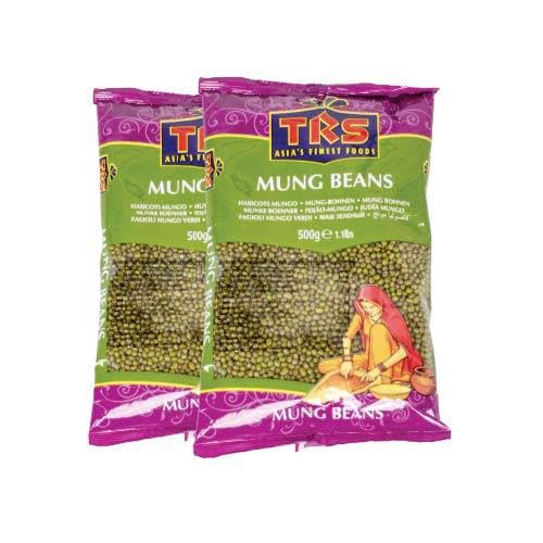 TRS Moong Dal Whole with Skin/Mung Beans/Green Gram (Bundle of 2 x 500g) - 1kg von Generisch