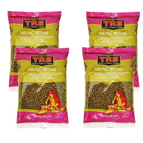 TRS Moong Dal Whole with Skin/Mung Beans/Green Gram (Bundle of 4 x 500g) - 2kg von Generisch