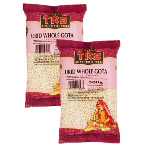 TRS - Urid Gota - Ohne Haut (Bundle von 2 x 500g) - Gesamt 1kg - Hochwertige ganze Urid-Linsen - Vielseitig verwendbar für indische Gerichte von Generisch