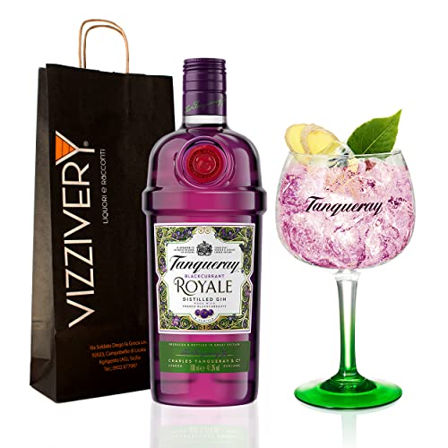 Tanqueray Blackcurrant Royale Gin mit Tribute Original Tanqueray Gin Cup - 41,3% Vol. 700 ml von Generisch