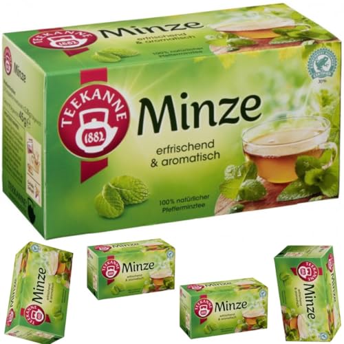 Teekane Minze Tee Pfefferminztee 20 x 2,25 gramm x 5 er Pack mit Pufai von Generisch