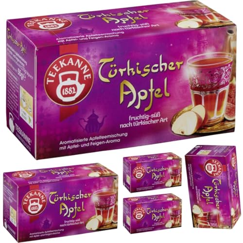 Teekane Türkischer Apfel Tee 20 x 2,75 gramm x 5 er Pack von Generisch