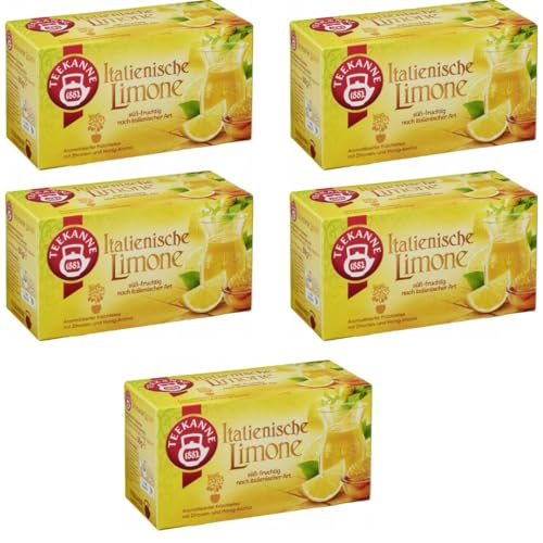 Teekanne Italienische Limone Tee 20 x 2,5 gramm x 5 er Pack mit Pufai von Generisch