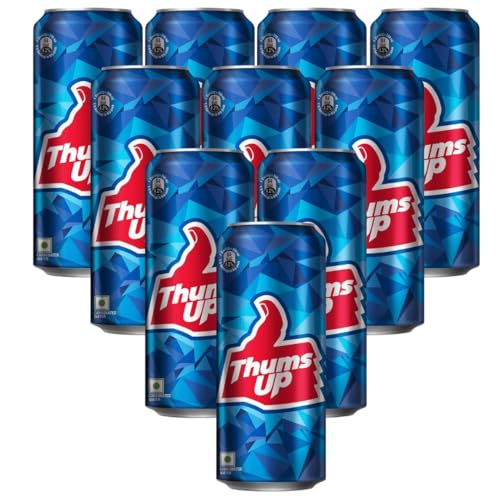 Thums Up Dose (Bündel mit 10 x 300 ml) – Erfrischendes indisches Erfrischungsgetränk von Generisch