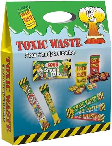 Toxic Waste Saure Süßigkeiten Selection Pack | Amerikanische Süßigkeiten Christmas Selection Hamper 295g Gift Box von Generisch