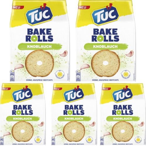 Tuc Bake Rolls Knoblauch Cracker Keks 150 gramm x 5 STÜCK mit Pufai von Generisch