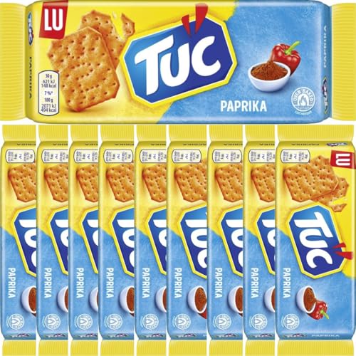 Tuc Cracker Paprika Cracker Keks Paprikageschmack 100 gramm x 10 STÜCK mit Pufai von Generisch