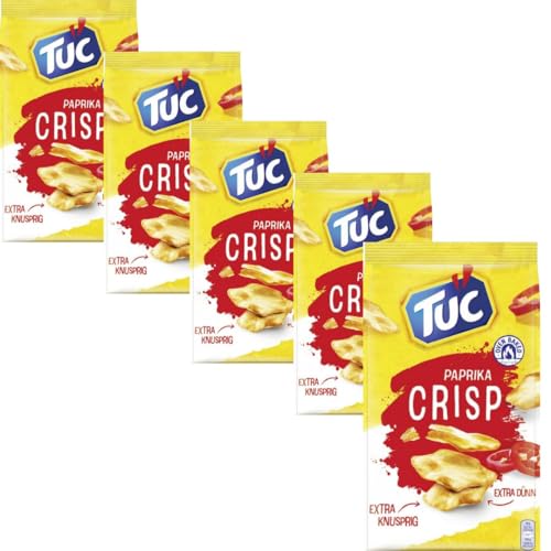 Tuc Crisp Paprika Cracker Keks 100 gramm x 5 STÜCK mit Pufai von Generisch