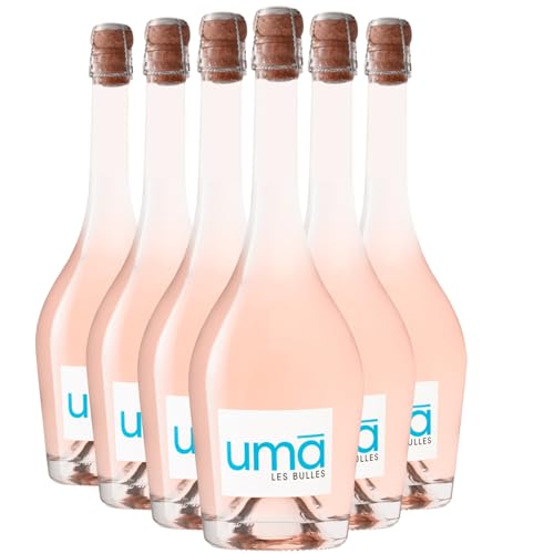 Uma Les Bulles Roséwein - Domaine Uma - französischer Wein - Languedoc - Roussillon Frankreich - Rebsorte Cinsault - 6x75cl von Generisch