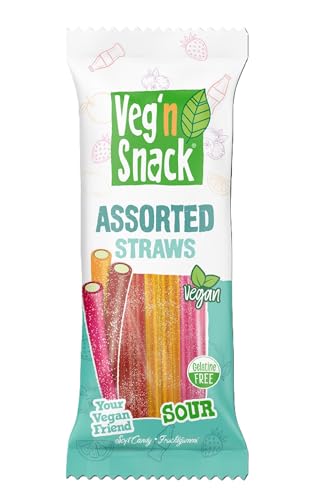 Veg'n Snack Vegan Fruchtgummi 12er Pack | Soft Candy | Ohne Gelatine | Halal | 100% Vegan | Neuheit | versch. Sorten von Generisch