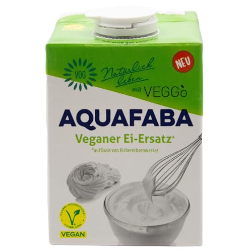 Veggo Aquafaba Veganer Eiweiß-Ersatz - 500ml - pflanzliche Alternative - glutenfrei & vegan - Ei-Ersatz aus Kichererbsenextrakt - flüssiger Eiweißsersatz zum Kochen & Backen (1 x 500ml) von Generisch