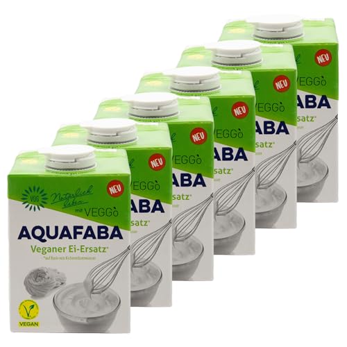 Veggo Aquafaba Veganer Eiweiß-Ersatz - 500ml - pflanzliche Alternative - glutenfrei & vegan - Ei-Ersatz aus Kichererbsenextrakt - flüssiger Eiweißsersatz zum Kochen & Backen (6 x 500ml) von Generisch