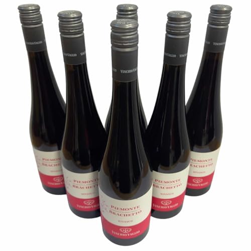 Vinchio Vaglio, "Nivasco" Brachetto Piemonte DOC 2024, Dessertwein aus Italien, 750 ml, 6er Set von Generisch