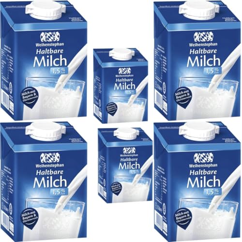 Weihenstephan Haltbare Milch 1,5% 500 Mililiter x 6 Stück mit Pufai Grocery von Generisch