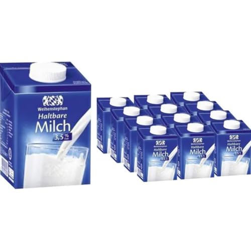 Pufai Weihenstephan Milch fettarme H-Milch 3,5% Fett, je 0,5 Liter, 12 Stück mit Pufai Karton von Generisch