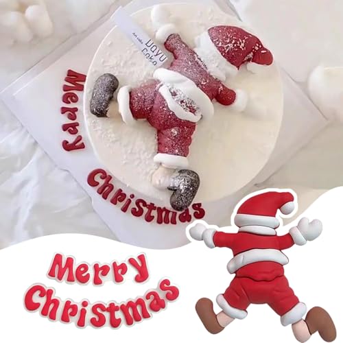 Weihnachten Kuchen Topper Frohe Weihnachten Cupcake Toppers Kuchen Deko Weihnachten Party Cupcake Dekorationen für Cupcakes (1PC, A+B) von Generisch