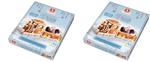 Weiss Lebkuchen Eisenbahn mit essbaren Dekorteilen 1,035 kg x 2 von Generisch